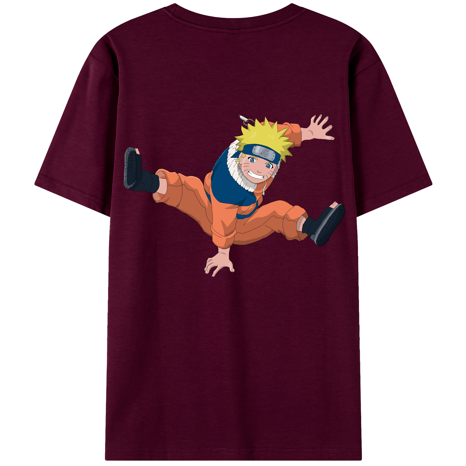（画像用） NARUTO -ナルト- うずまき ナルト Uzumaki Naruto レディース半袖Tシャツ(バックプリント)